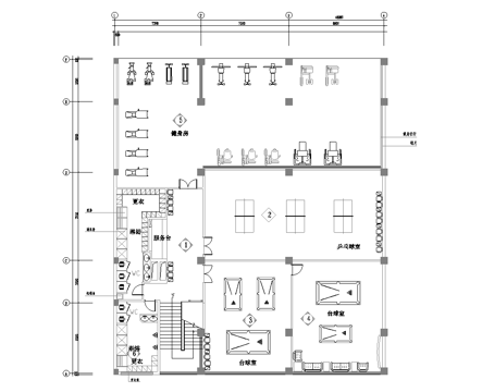 健身房 最新全套施工图合集cad施工图