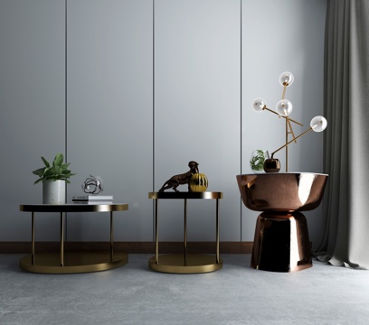  现代茶几组合3d模型 