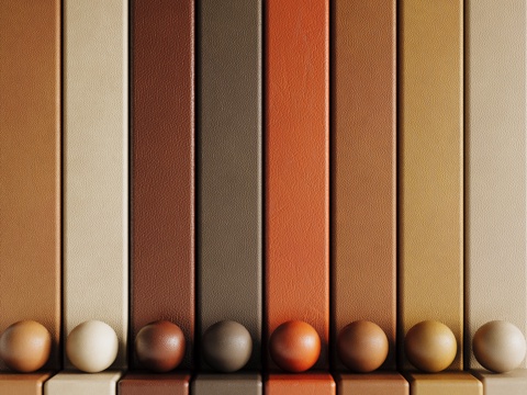 现代皮革 PBR皮革 人造皮su模型