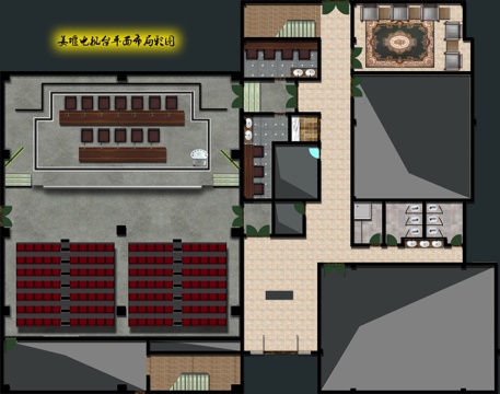  多功能报告厅3d模型 