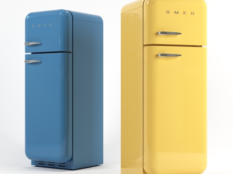  现代简约冰箱3d模型 