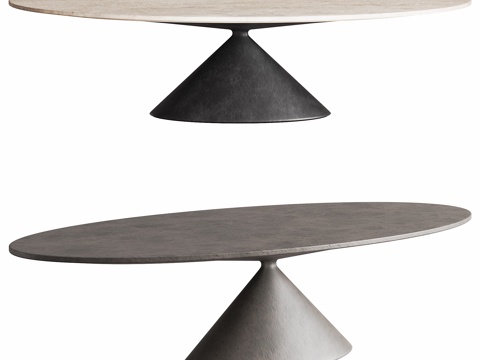  现代餐厅 椭圆形 餐桌 圆形餐桌 长方形餐桌  组合桌子3d模型 