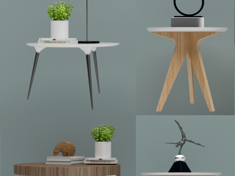  现代床头柜组合3d模型 