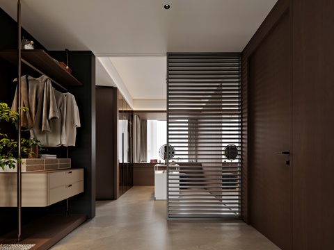  现代风格家居衣帽间3d模型 