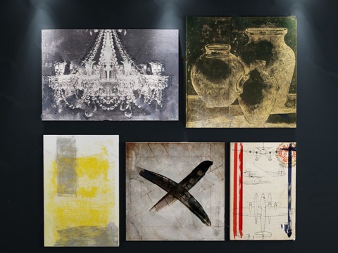  现代北欧装饰画组合3d模型 