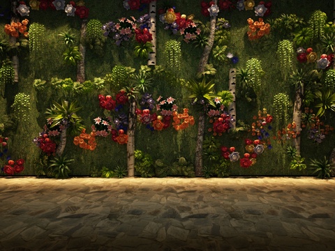  绿植墙 绿植 吊篮 树木 树干 花3d模型 