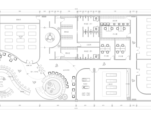 健身会所 最新平面施工图合集cad施工图
