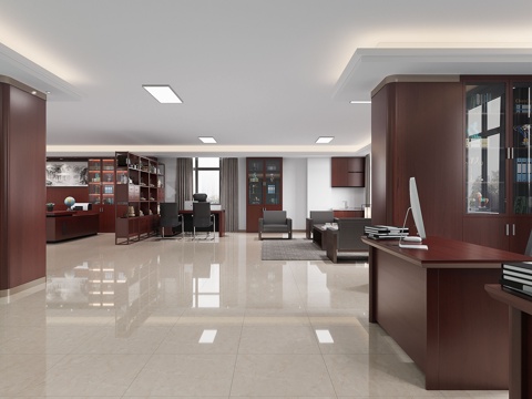  办公室 接待室 经理办公室3d模型 