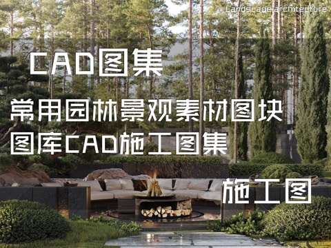 常用园林景观素材图块图库CAD施工图集cad施工图