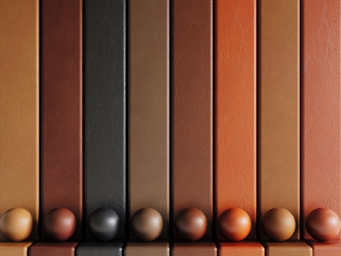 现代皮革 PBR皮革 人造皮su模型