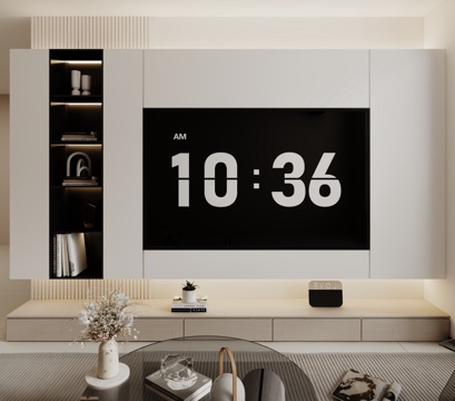  现代电视背景墙柜子3d模型 