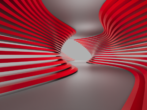  现代风格异形建筑3d模型 