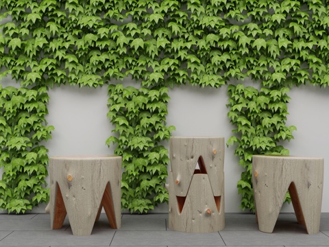  新中式景观小品3d模型 