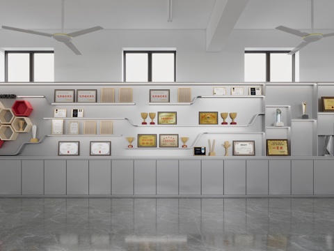  储物柜 荣誉柜3d模型 