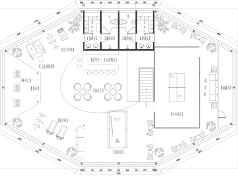 健身房 最新平面施工图合集cad施工图