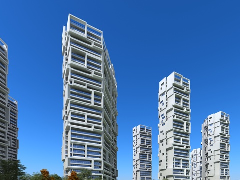  现代住宅全模场景3d模型 