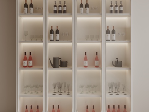  现代装饰柜酒柜3d模型 