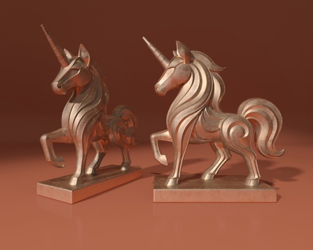  小马摆件3d模型 