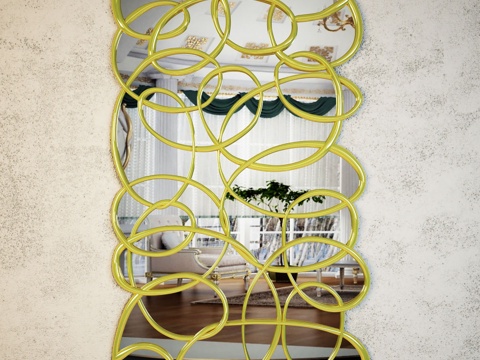  现代装饰艺术挂镜3d模型 