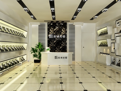  灯具展厅陈列3d模型 