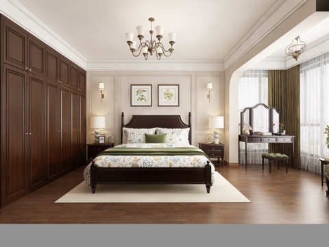  卧室3d模型 