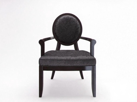 深灰天鹅绒扶手椅 深棕木框架复古设计 高端家居办公适用 质感细节展示 现代简约风格免费3d模型