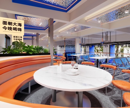  餐厅 海鲜餐厅 网红餐厅3d模型 