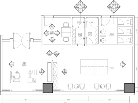 最新健身房全套施工图合集cad施工图
