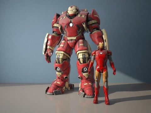 漫威正版 复仇者联盟手办 反浩克装甲 经典钢铁侠战甲 合金模型 收藏摆件 高精度涂装3D打印免费3d模型