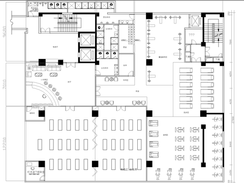健身会所 最新平面施工图合集cad施工图