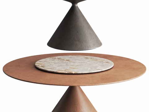  现代餐厅 餐桌 圆形餐桌 长方形餐桌  组合桌子3d模型 