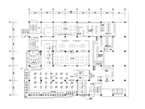 健身会所 最新平面施工图合集cad施工图