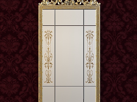  欧式挂镜组合3d模型 