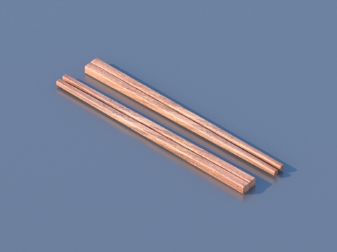  筷子 竹筷 木筷3d模型 