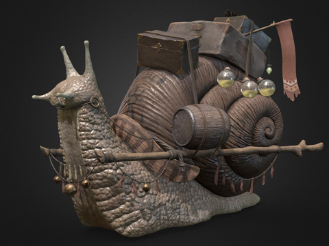  蜗牛旅行者3d模型 