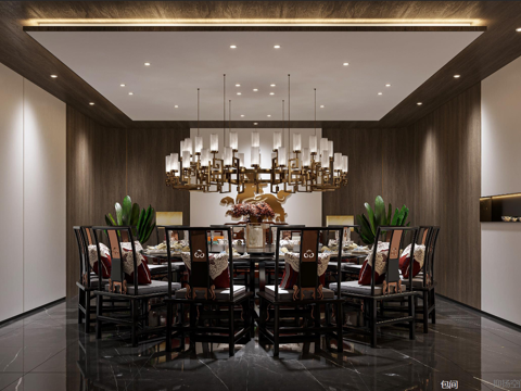 火锅店 串串店 最新全套施工图 效果图合集cad施工图