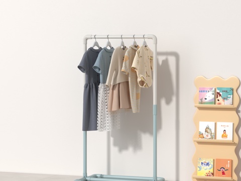  儿童衣架 衣服 童装3d模型 