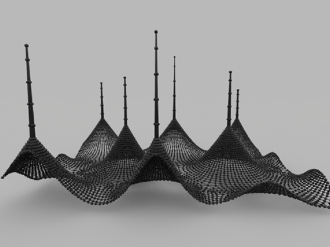  现代风格游乐设备3d模型 