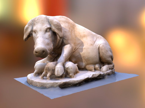  劳伦母猪3d模型 