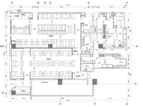 火锅店 串串店 最新平面施工图合集cad施工图