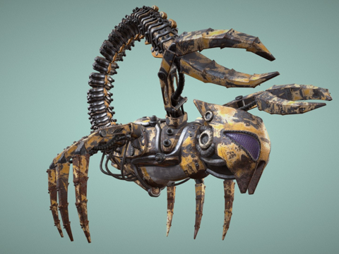  锈生机械蝎毕业设计最终作业3d模型 