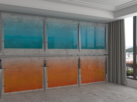  现代围栏3d模型 