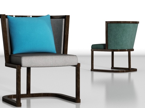  新中式休闲椅3d模型 