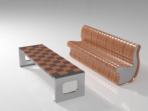  现代凳子3d模型 