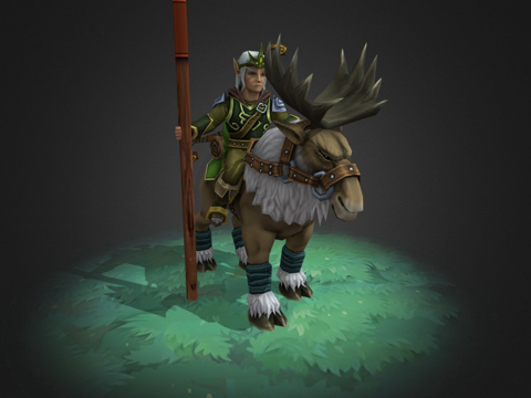  精灵骑手动画角色3d模型 