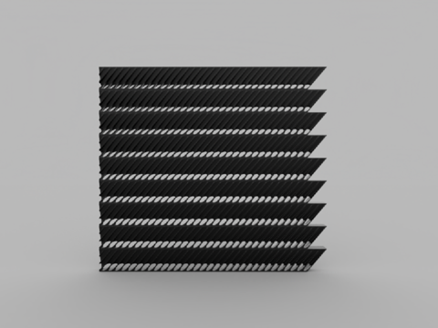  现代风格屏风3d模型 