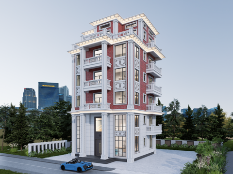 欧式别墅su模型su模型