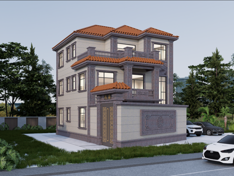 欧式别墅su模型su模型