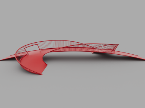  现代风格天桥3d模型 