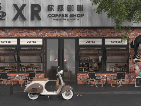  现代门头3d模型 